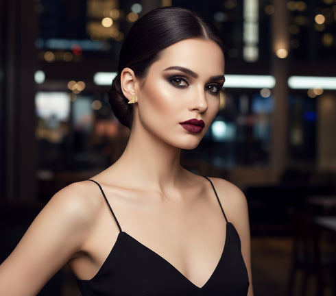 SAFARI SPLENDOR African Map Minimalist Stud Earrings – African-Inspired Jewelry for Women