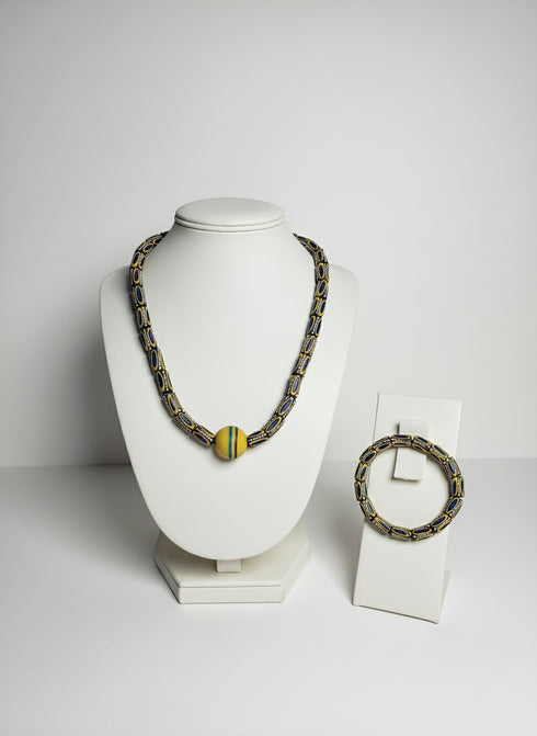 Aboagyewaa African Ceremonial Necklace and bracelet set - Unisex