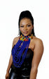 Regal Cascade Buttoned Beadwork Ankara Necklace - African Statement Choker