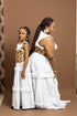 FIKILE Handmade Elegant Maxi Dress with Ankara Waist Belt
