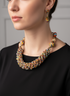NALINI woven seed bead African statement necklace set