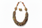 NALINI woven seed bead African statement necklace set