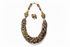 NALINI woven seed bead African statement necklace set