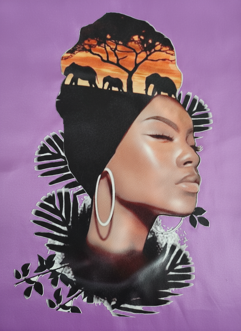 AFRICAN QUEEN BLACKWATER African Woman Handmade Silk Bonnet With African Queen Band Design