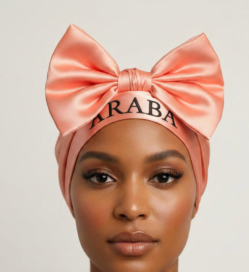NAWOTWE ARABA Days of the Week African Names Satin Bonnet Hair Accessory with Adjustable Tie Back - Tuesday