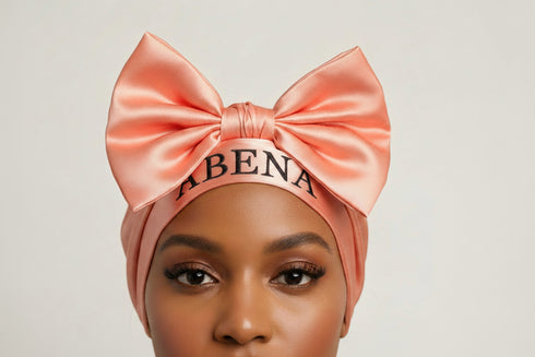 NAWOTWE ABENA Days of the Week African Names Satin Bonnet Hair Accessory with Adjustable Tie Back - Tuesday