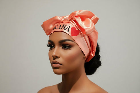 NAWOTWE ARABA Days of the Week African Names Satin Bonnet Hair Accessory with Adjustable Tie Back - Tuesday