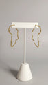 Golden Horizon African Map Hoop Earrings