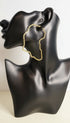 Golden Horizon African Map Hoop Earrings
