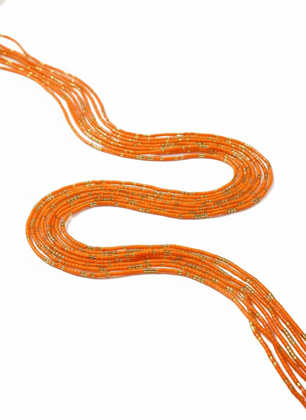 Odehyie Orange Class Waist Beads - Ahyenie