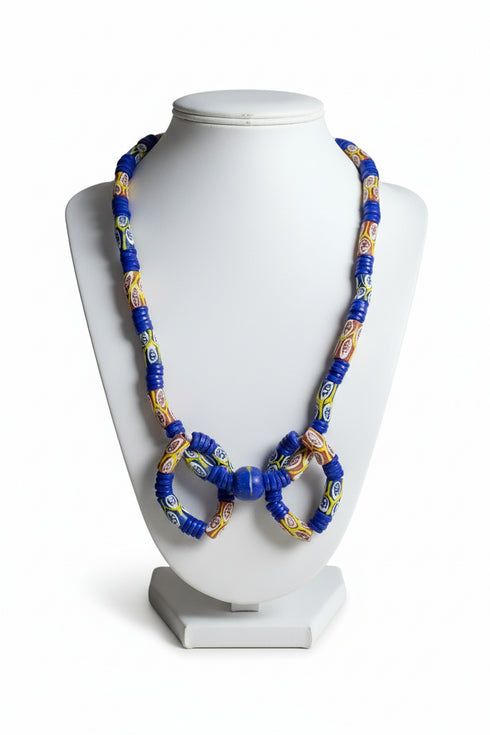 KUKUA Kids Babies Royal Handmade African Bead 3-Piece Set - Royal Blue