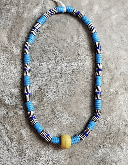 KUKUA Kids Babies Royal Handmade African Bead 3-Piece Set - Sea Blue