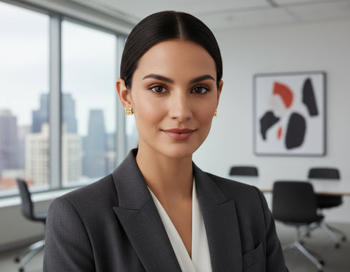 Virtue WO FORO DUA PA Adinkra Minimalist Stud Earrings – African Stainless Steel Jewelry for Women