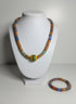 Nii Unisex African bead necklace and bracelet set