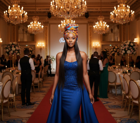 Adepa tie-on Ankara Headwrap/ Headpiece scarf - one-yard duku