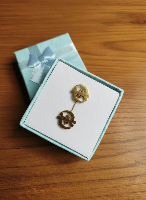 ESSENCE GYE NYAME Small Traditional Minimalist Authentic Earrings – Handmade Women’s Jewelry