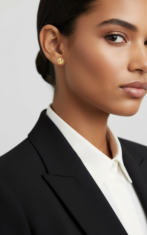 ESSENCE GYE NYAME Small Traditional Minimalist Authentic Earrings – Handmade Women’s Jewelry