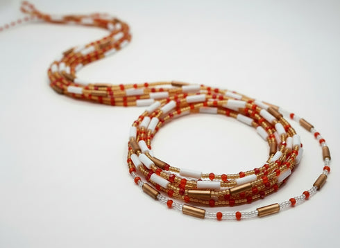 Nsroma Orange Waist Beads - Ahyenie