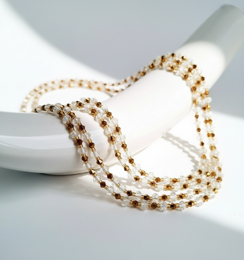 Ayana Clear Embellishment Waist Beads - Ahyenie