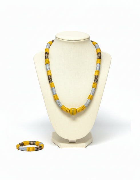 Maku Traditional African bead necklace and bracelet set