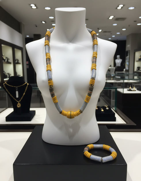 Maku Traditional African bead necklace and bracelet set