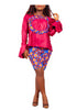 AGYEIWAA African Print 2-Piece Set – High-Waisted Ankara Shorts & Paradise Silk Blouse