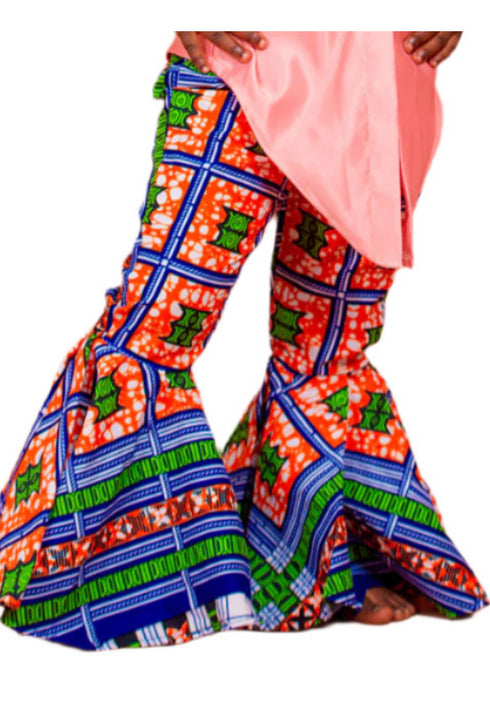 AHARONA African Print Ankara Bell Bottom 2