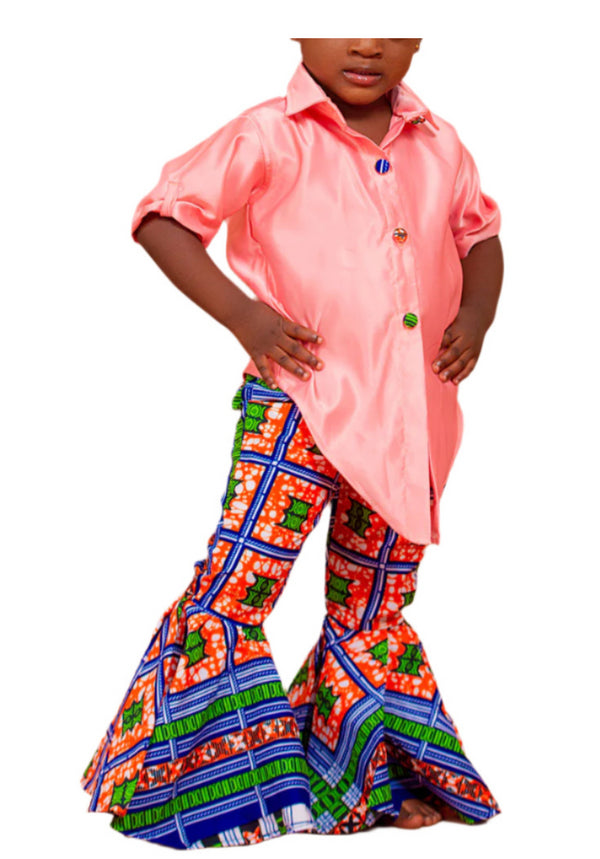 AHARONA African Print Ankara Bell Bottom