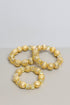 AMANI Elegant Gold-Tone Handmade Glass Bead Hand Bracelet