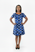 ARIELLE Ankara Print Women Short Sleeve Shift Dress, African Print Mini Dress, Casual Ankara Dress for Women in Different Prints