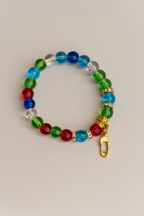 AURI Radiant Multicolor Handmade Glass Bead Hand Bracelet