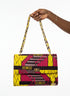 Abara Vividfest Ankara/African Print / Aso-Oke Fugu Kente/ Leather Clutch / Handbag for Women