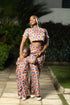 Abeni Girl's Ankara/African Print Pant and top Two-Piece Set