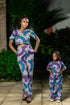 Abeni Girl's Ankara/African Print Pant and top Two-Piece Set