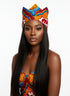 Adepa tie-on Ankara Headwrap/ Headpiece scarf - one-yard duku