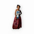 Adesewa African Print Strap Top and Organza Overlay Midi Skirt for Girls