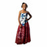 Adesewa African Print Strap Top and Organza Overlay Midi Skirt for Girls
