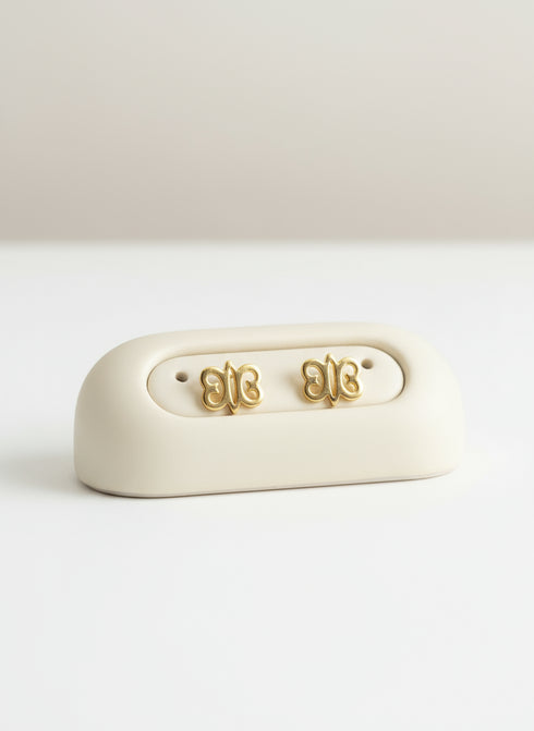 Endurance HYE WON HYE Adinkra Stud Earrings – African Stainless Steel Jewelry for Women