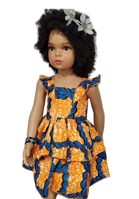 Adu-Twumwaa African Print Sleeveless Girl Dress
