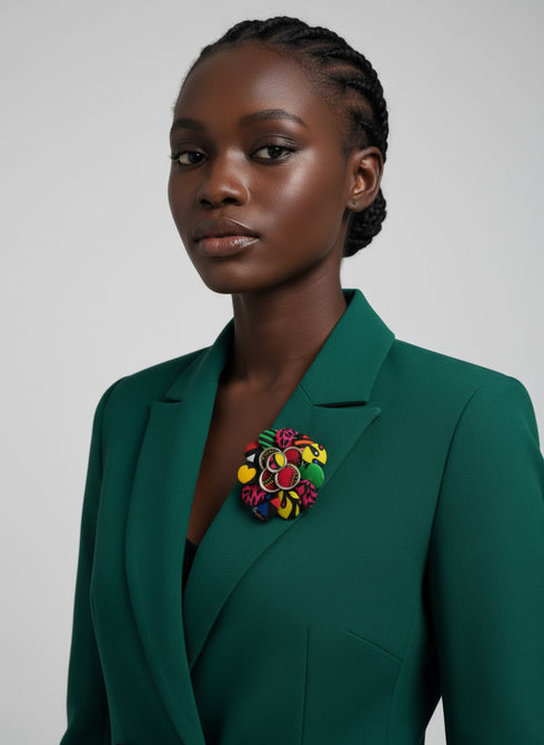 AfriGlam Button Brooch