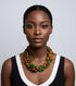 African Splendor Braided Ankara Necklace