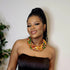 African Splendor Braided Ankara Necklace