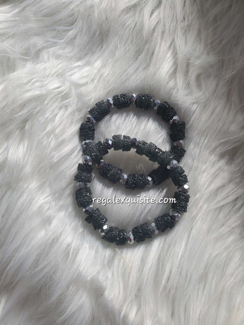 Amina Beads Bracelet-black