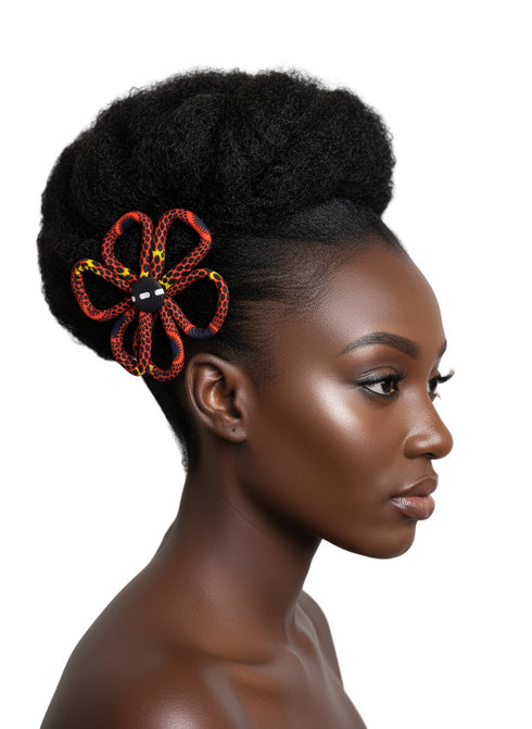 Ankara Bloom Hair Clip