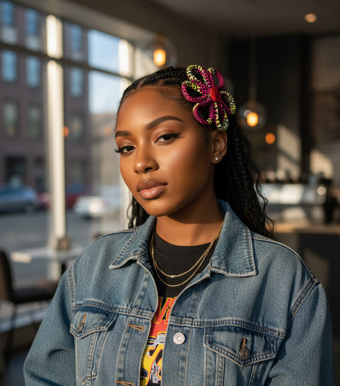 Ankara Bloom Hair Clip