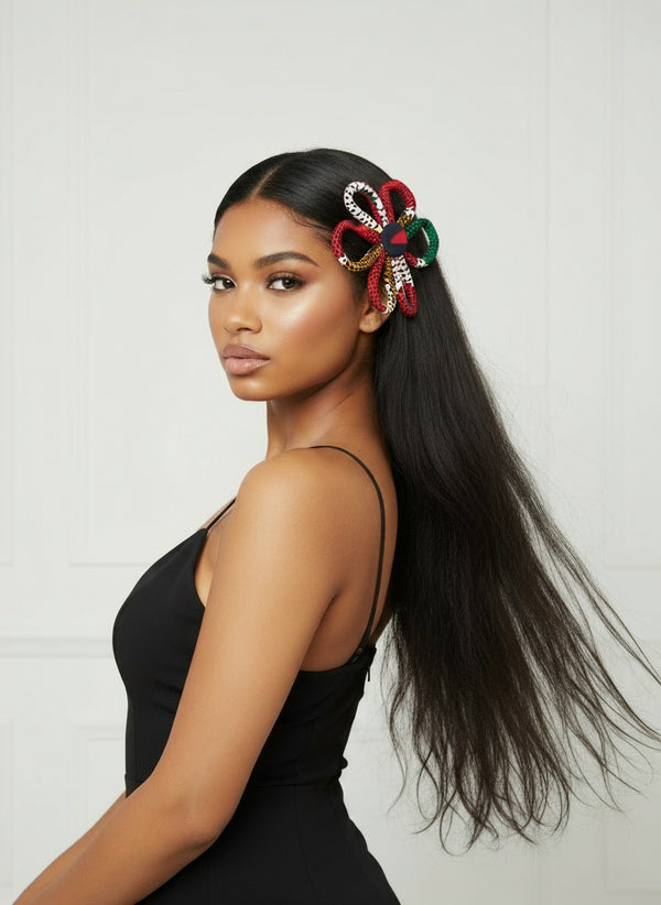 Ankara Bloom Hair Clip