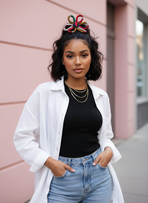 Ankara Bloom Hair Clip