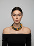 Ankara Sunbeam Twist Woven Ankara Necklace