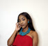Aqua Swirl Ankara Necklace
