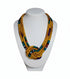 Aqua Swirl Ankara Necklace